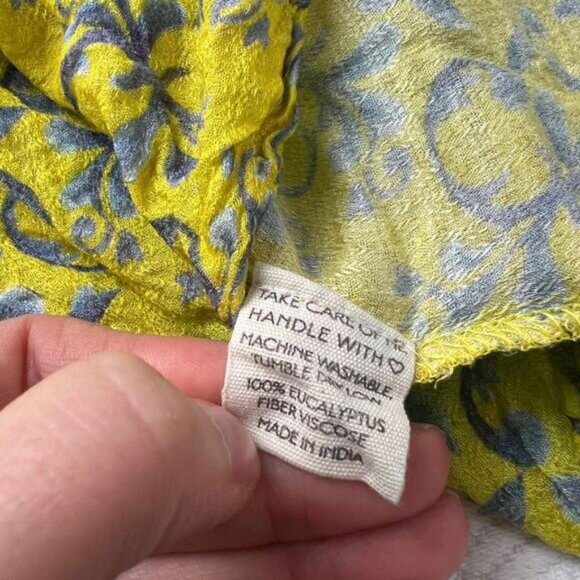 Tiare Hawaii Naturals Women's One Size Yellow Blue Sundress Maxi Dress Floral - Picture 7 of 14